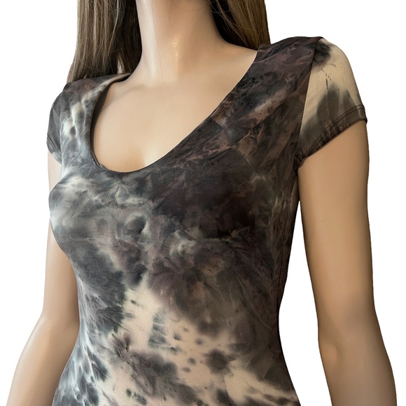 See You Monday Los Angeles Dress Bodycon Tie Dye Print Stretch Super Soft Cosy - Picture 7 of 16